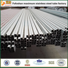 304 stainless steel welded slotted tubes fit 12mm tempered glass panels