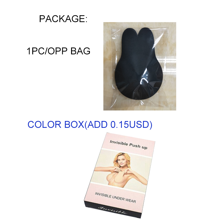 New Product Rabbit Ear Silicone Self Adhesive Push Up Bras Invisible Strapless Lifting Nipple Covers