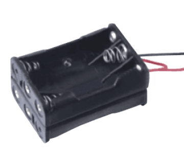 6 AAA Battery Holder with Wire Leads