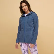 Womens Custom Yarn Dye Fabric Brushed Zipper Hoodies