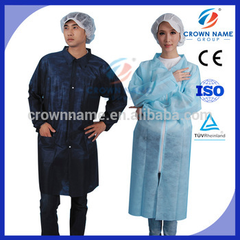 PP/PE disposable water resistant lab coat