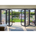 Double side folding glass doors