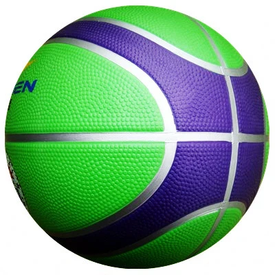 12 Panels Colorful High Quality Rubber Basketball