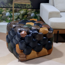 Wholesale Luxury Leather Ottoman Coffee Table for Dressing Table