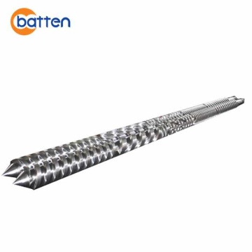 Paralel twin screw barrel for pvc compound