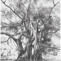 Glass Mosaic Black And White Tree Art Mural