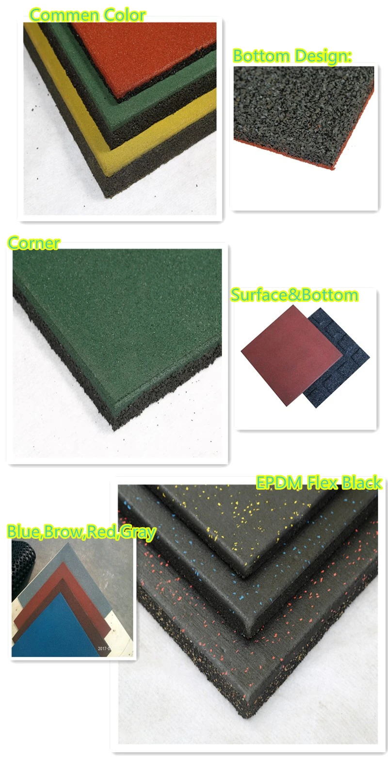 Outdoorrubber Tile Paver/Playground Rubber Mat/Rubber Shock Absorbers