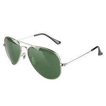 Aviator Sunglasses with UV400 Protection and Polarize Lens, Silver Metal Frame and Temples
