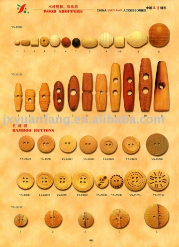 wooden bead buttons