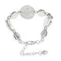 Farbe: Silber Kette Armband Noosa Taste Kristall Armband