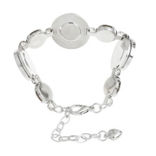 Silver Color Chain Bracelet Noosa Button Crystal Bracelet