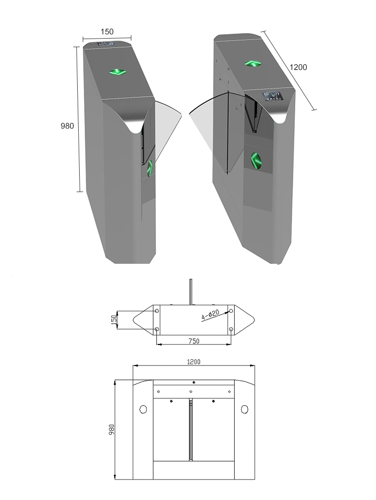 Factory Price of Flap Barrier Flap Barrier Turnstile