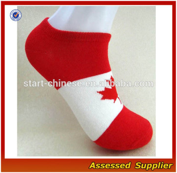 Country Canada Flag Socks/ Low Cut World Cup National Flag Socks/Socks Flag Print/ low cut National flag socks