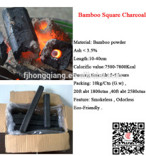 HongQiangBamboo materail Square Barbecue charcoal