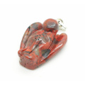 Pendentif jaspe rouge en forme d&#39;ange