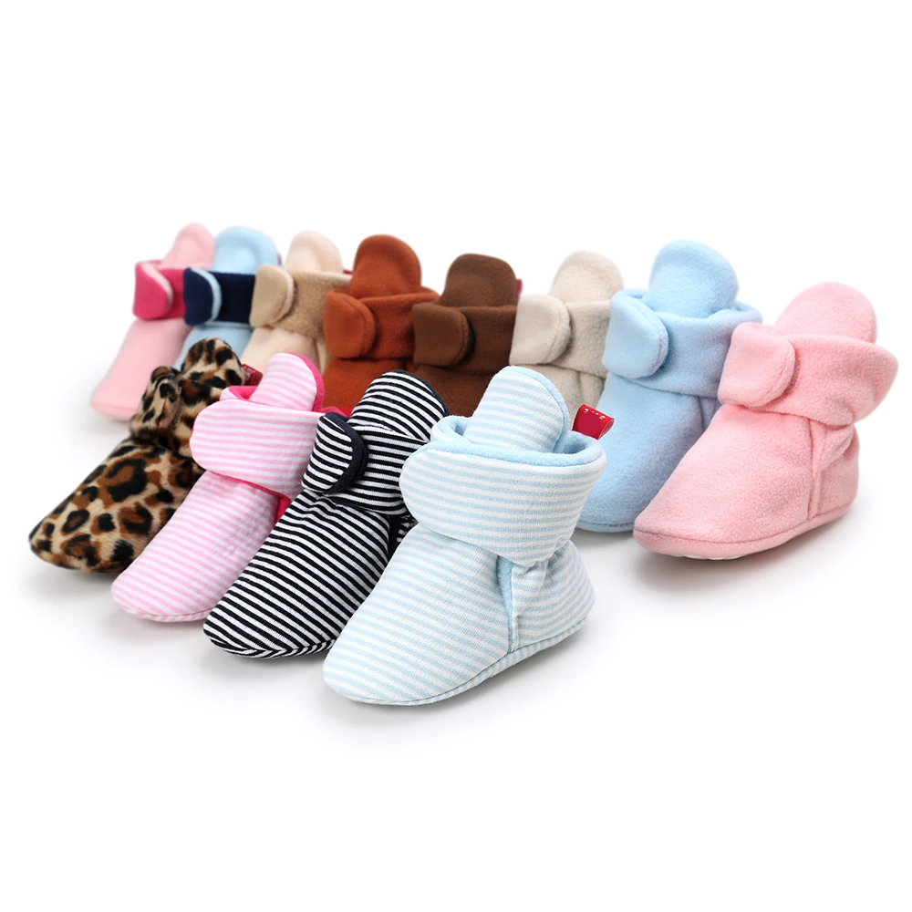 Baby Girls Boys Cotton Booties Winter Warm Socks Soft Sole Crib Newborn Soft Sole Safety Boots