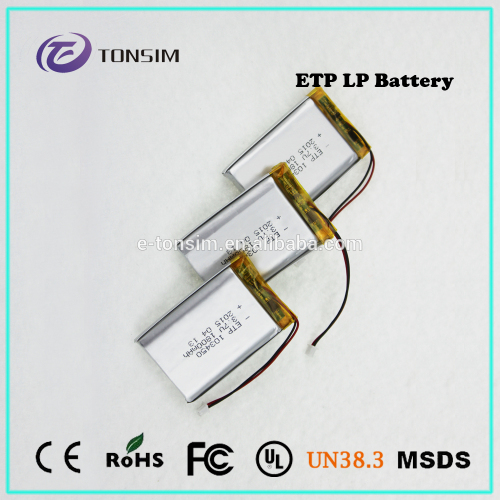 Factory Price 103450 3.7v 1800mAh Lipo Rechargeable li-ion Prismatic Electronic Product Battery