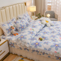 Set Cotton Bedspread Promosi Kartun Tekstil Rumah Teks Custom