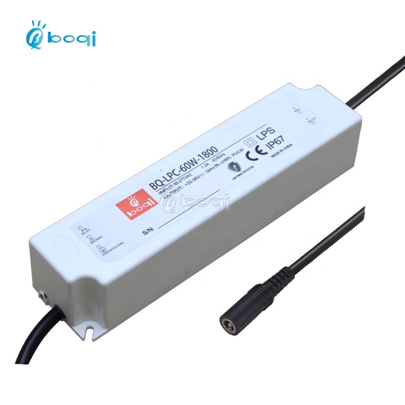 boqi CE FCC SAA 60w 36v 1800ma led driver for led panel light