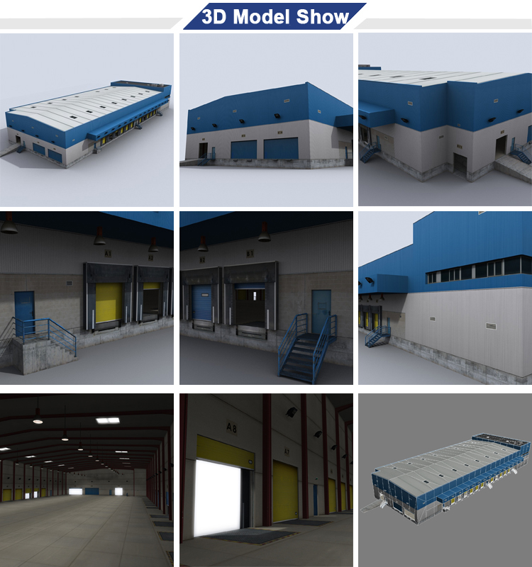 Easy Assembly High Strength Low Cost Prefabricated Steel Structure Hangar Maintain Warehouse