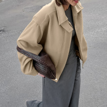 Autumn Winter 2024 Khaki Elegant Ladies Office Jackets