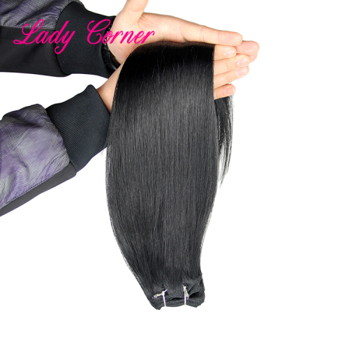 Free shipping human hair bundle wholesale price double drawn virgin hair brazilian