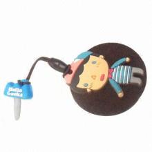 Promotional Mobile Phone Wiper with Phone Jack Attached, Ideal for Promotional Use