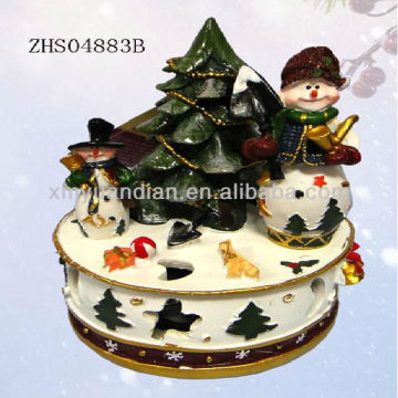 Christmas music box, polyresin Christmas gift