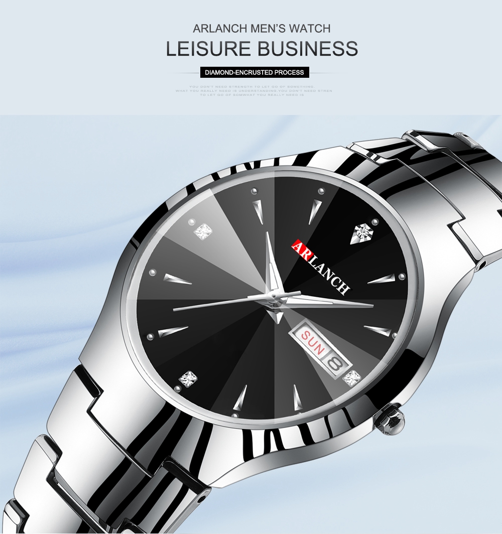 ARLANCH A316 Watch Men Brand Hot Sport Luxury Tungsten Steel Strap Wrist Waterproof Business Quartz watches Fashion Casual