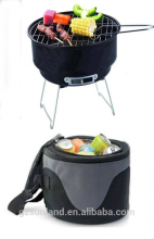 Camping/pinic Cooler bag and BBQ grill combo kit
