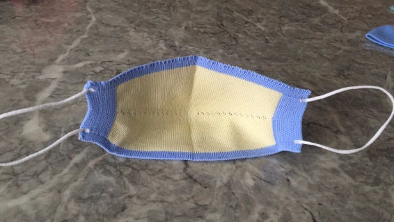 Knitting Mask for PPE Washable with Disposable Filter Pad