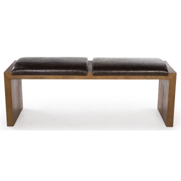 Restoran Kulit Kayu Bergaya Love Seat Sofa Bench