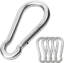 Stainless Steel Heavy Duty Locking Carabiner Clip for Climbing