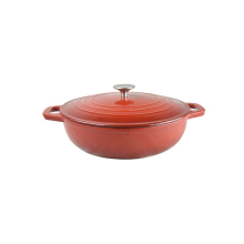 Red Enamelled Cast Iron Stewpot Cookware