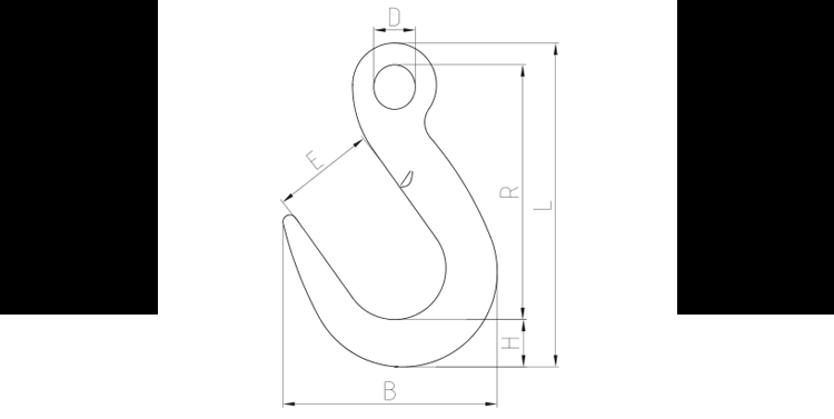 Shenli Rigging Alloy steel Eye Hook / Large Opening Hook for Lifting Wholesale