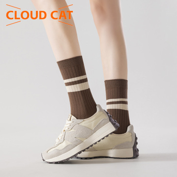Womens Versatile Mid Calf Cotton Socks