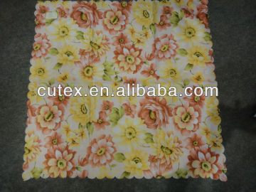 yellow pink flowers printed table cloth