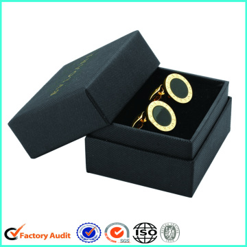 Cardboard Cufflink Packaging Black Gift Box