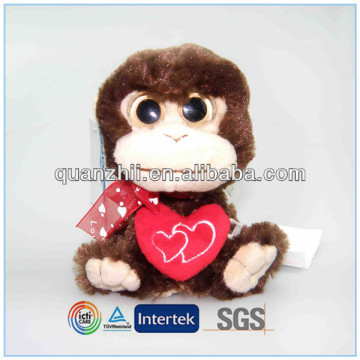 Valentine day plush monkey