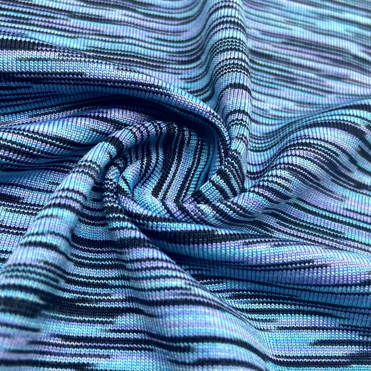 Space dye jersey fabric