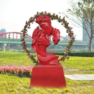 Modern fiberglass love lover head sculpture for sale