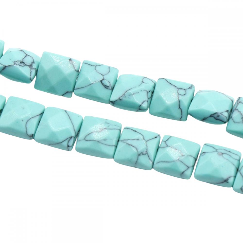 Perles en vrac carré à facettes en pierre naturelle Perles en phase de pierres précieuses pour la fabrication de bijoux de bricolage