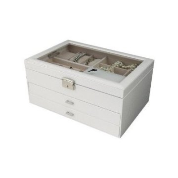 Ivory Crocodile Ornament Jewelry Case Wiht Drawer (C01-119)