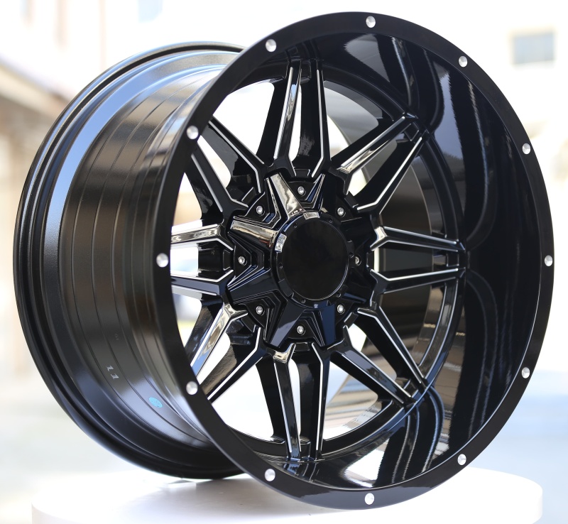 20-Inch Gloss Black Machined Window Wheels