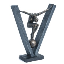 Modern bronze sculpture statue