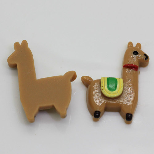 Dibujos animados Kawaii Mini Alpaca en forma de bricolaje adornos de concha de teléfono abalorios encantos niños juguete hecho a mano decoración