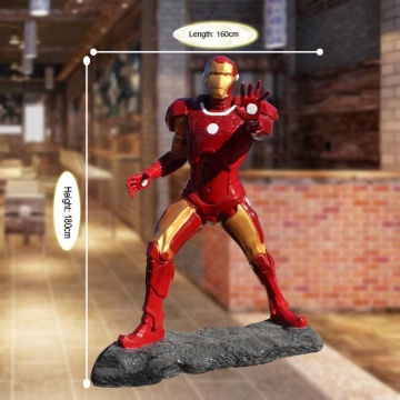 High quality fiberglass resin iron man sculpture for sale