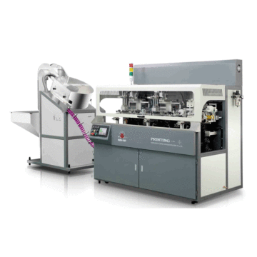 Automatical chain style two colors screen printing machine