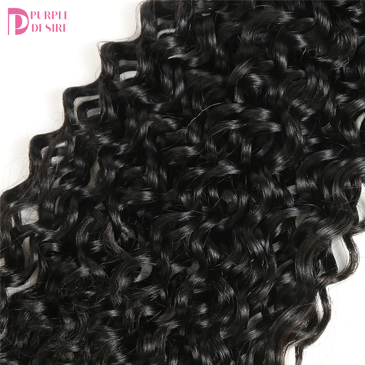 Quick Delivery in 24hrs Raw Virgin Peruvian Water Wave Human Hair Bundles with Closure