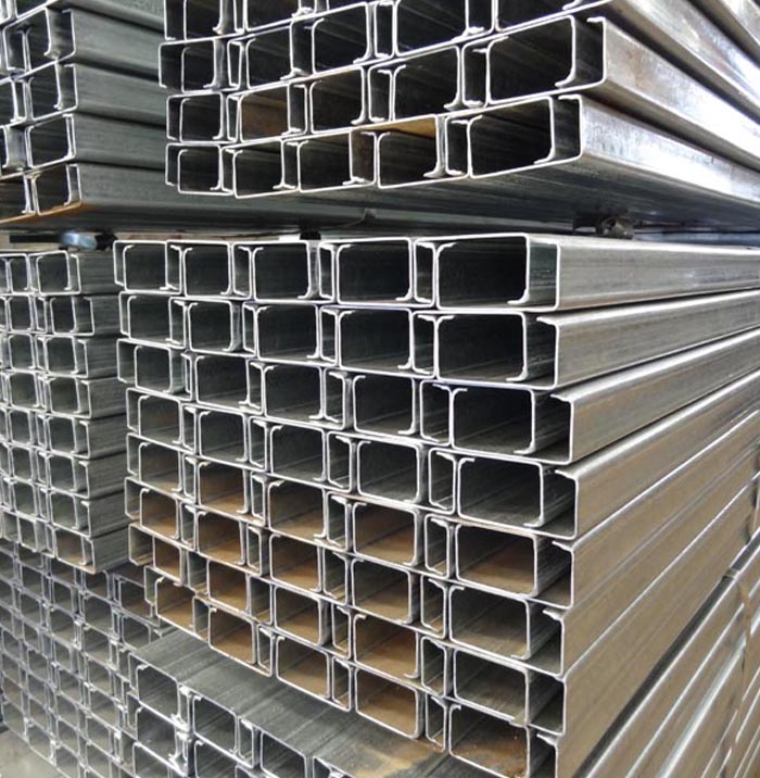 Galvanized steel c Profiles price list, cold formed galvanized steel channel steel profile